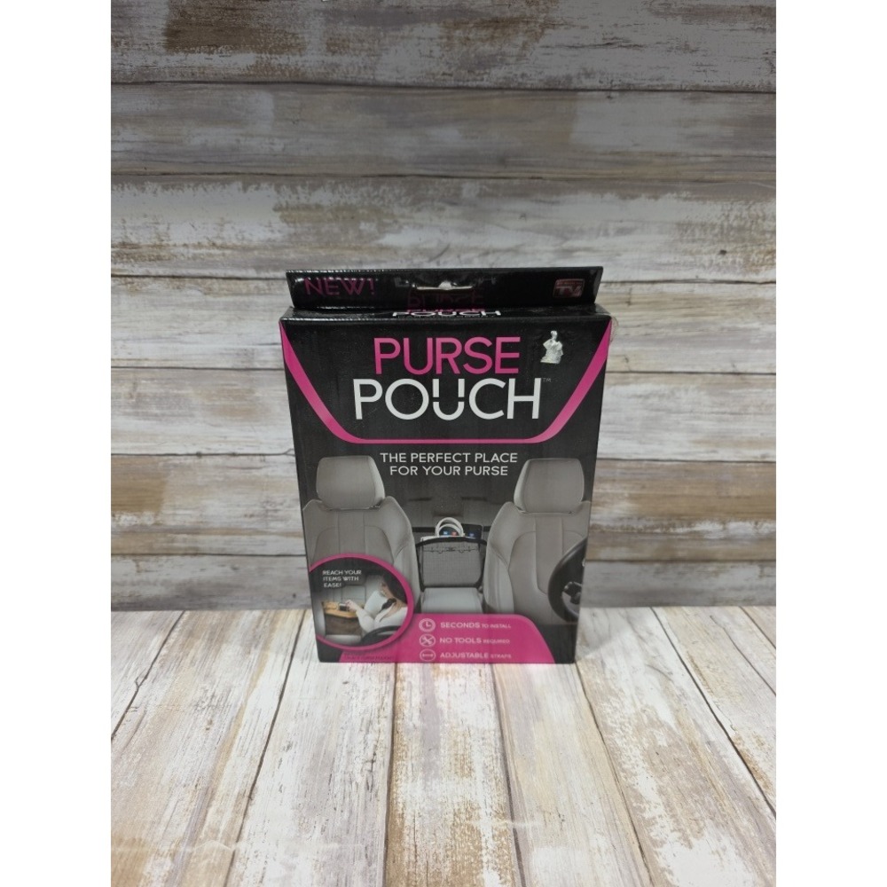 Purse Pouch Black Car Accessory Handbag Holder Organizer PU011124 As Seen On TV